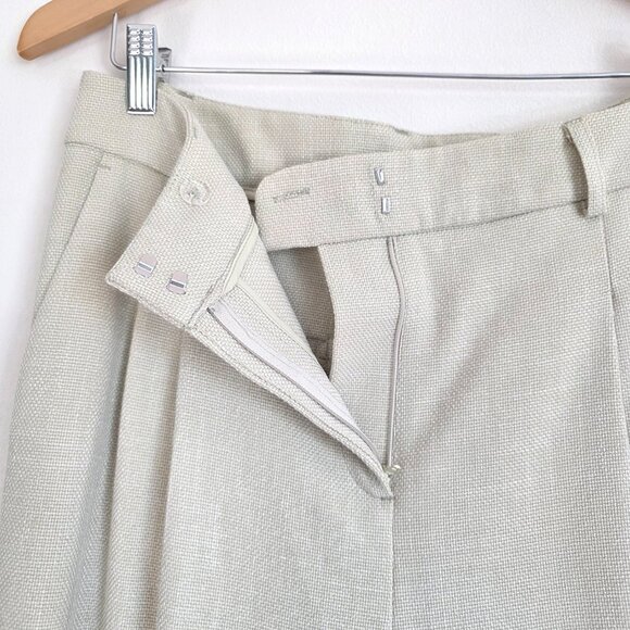 House of Harlow 1960 Light Sage Green Tailored Trousers, Suit Pants, Pleated - Picture 5 of 10